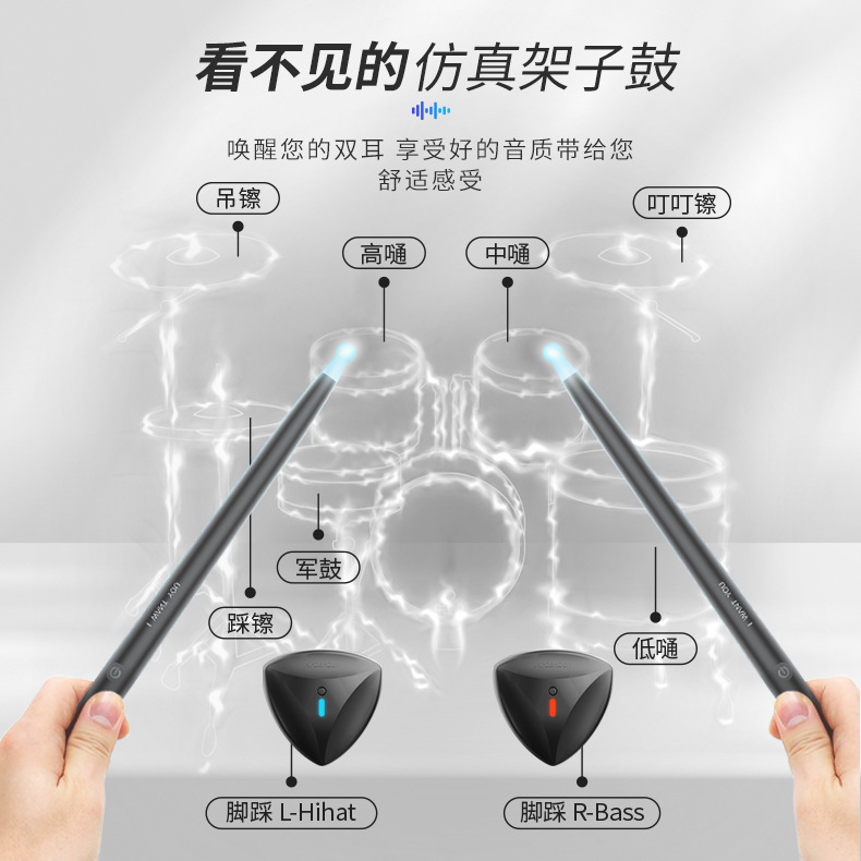Musical Instrument Virtual - Somatosensory Drum Set Air Electronic Drum