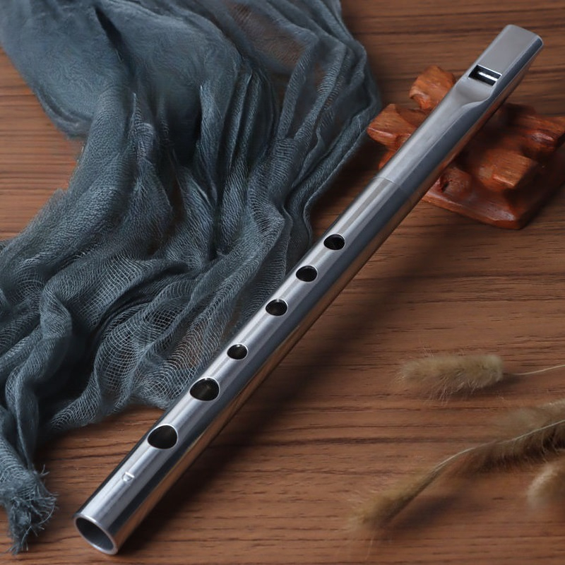 Tin Whistle Flute - Aluminium Alloy Recorder D Key Adult