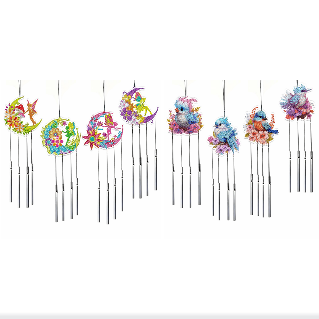 4 DIY Butterfly Diamond Art Se - Wind Chime Tubular recension och pris