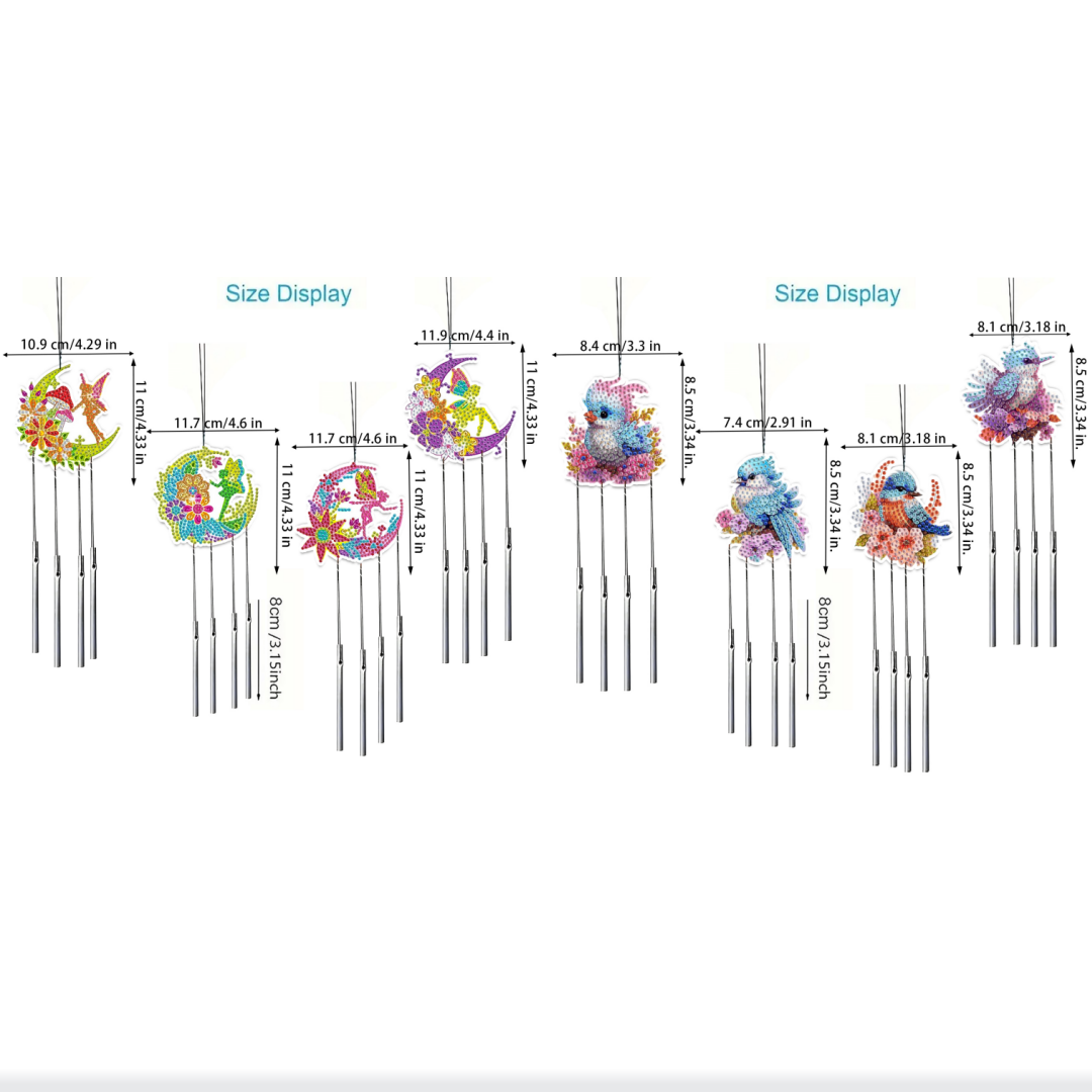 4 DIY Butterfly Diamond Art Se - Wind Chime Tubular recension och pris