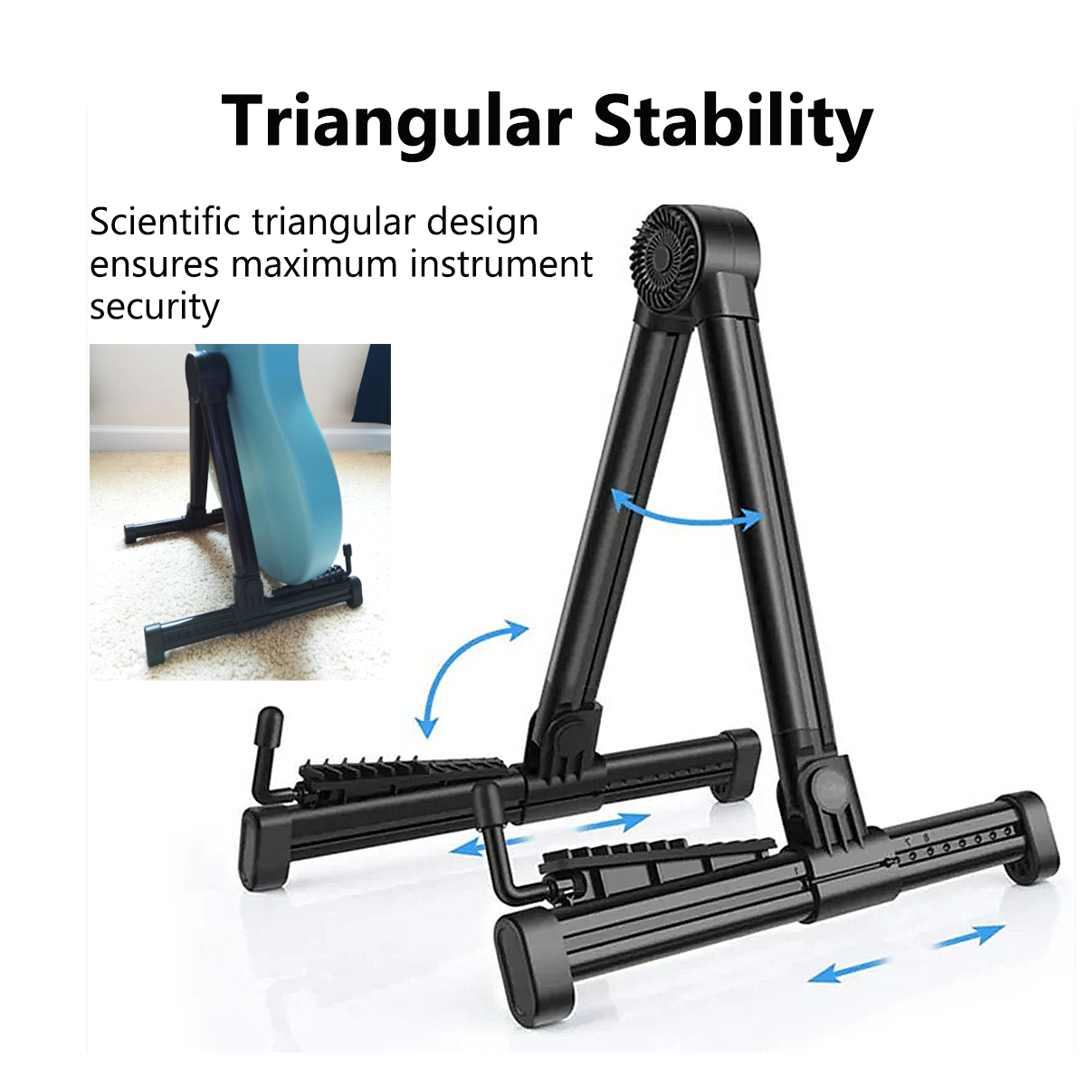 Miwayer Foldable Guitar Stand  - Musical Instrument In English recension och pris