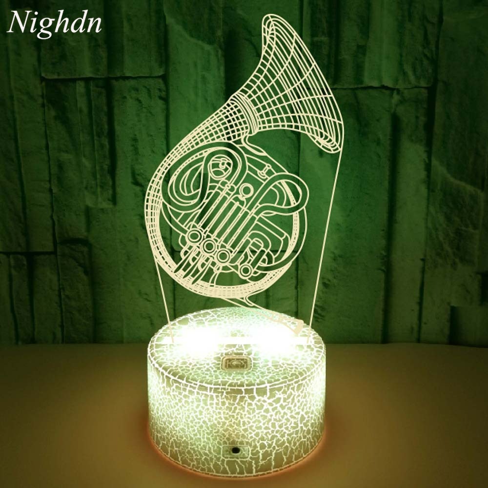 3D French Horn Night Light Tou - Musical Instrument French recension och pris