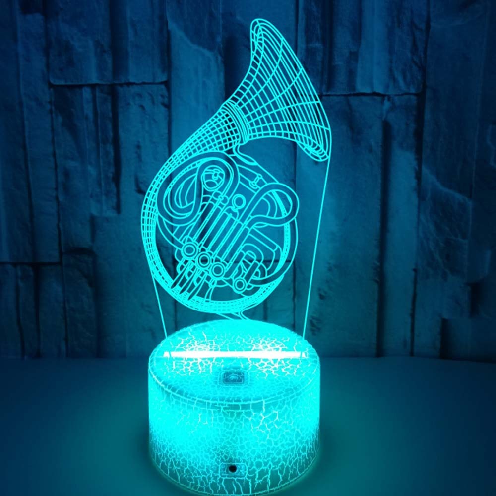 3D French Horn Night Light Tou - Musical Instrument French recension och pris