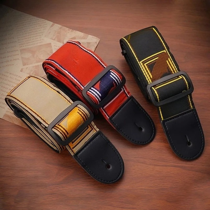 1pc Embroidery Guitar Strap Le - Musical Instrument Band recension och pris