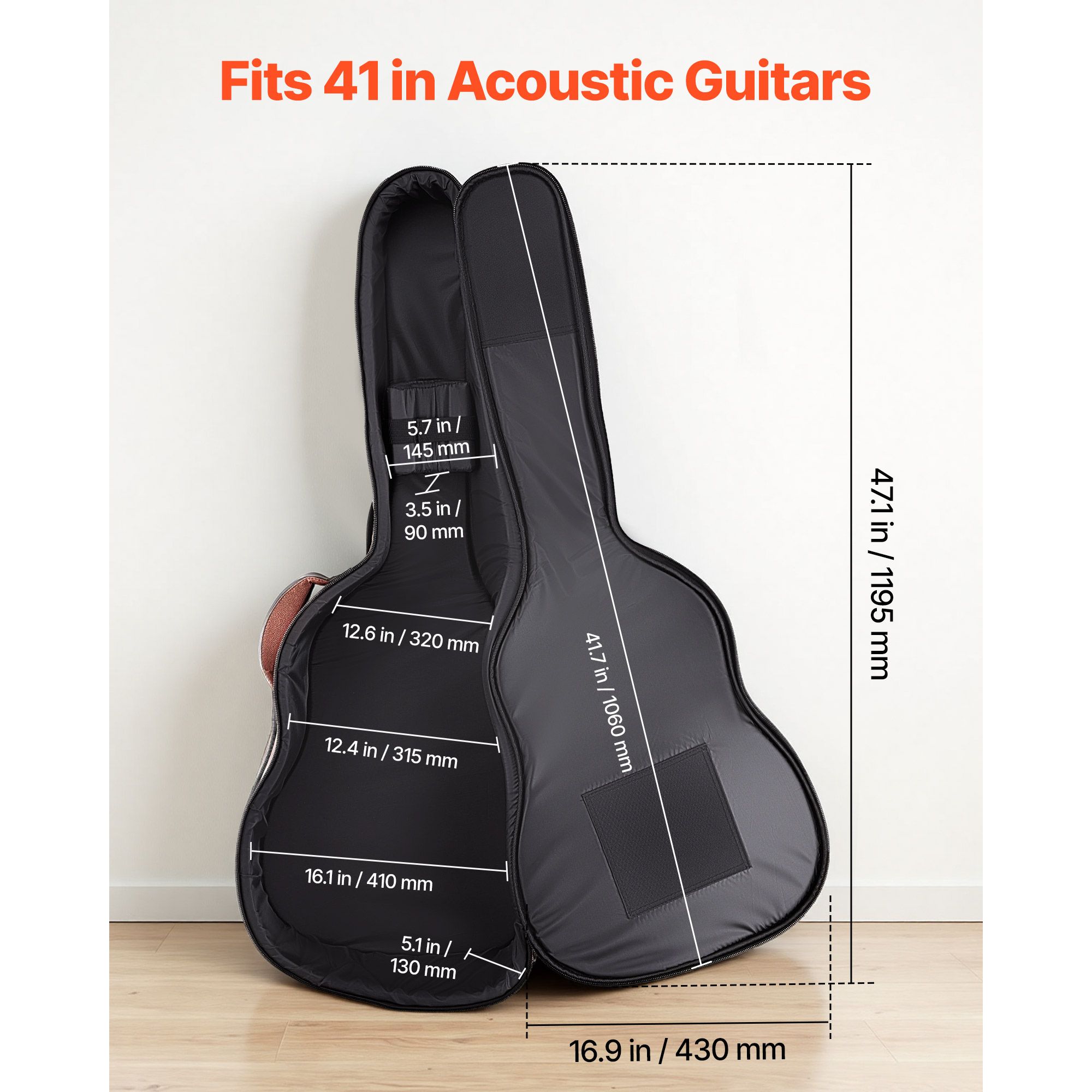 Acoustic Guitar Hard Case, 47. - Musical Instrument Band recension och pris
