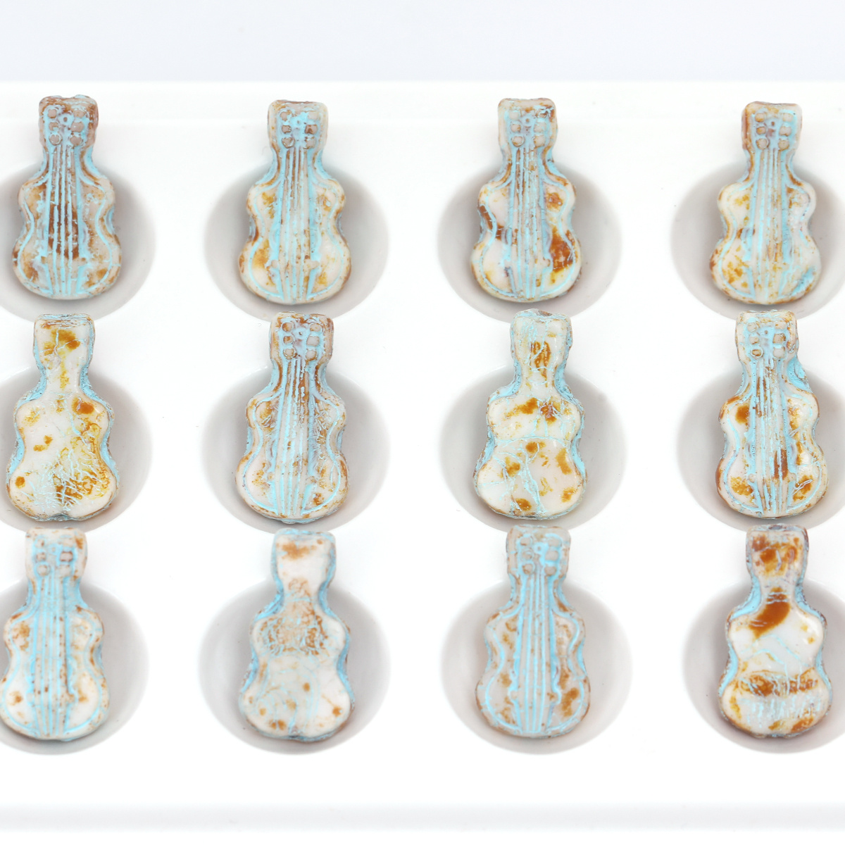 5pcs/10pcs Vintage Crackle Vio - Musical Instrument Glass recension och pris