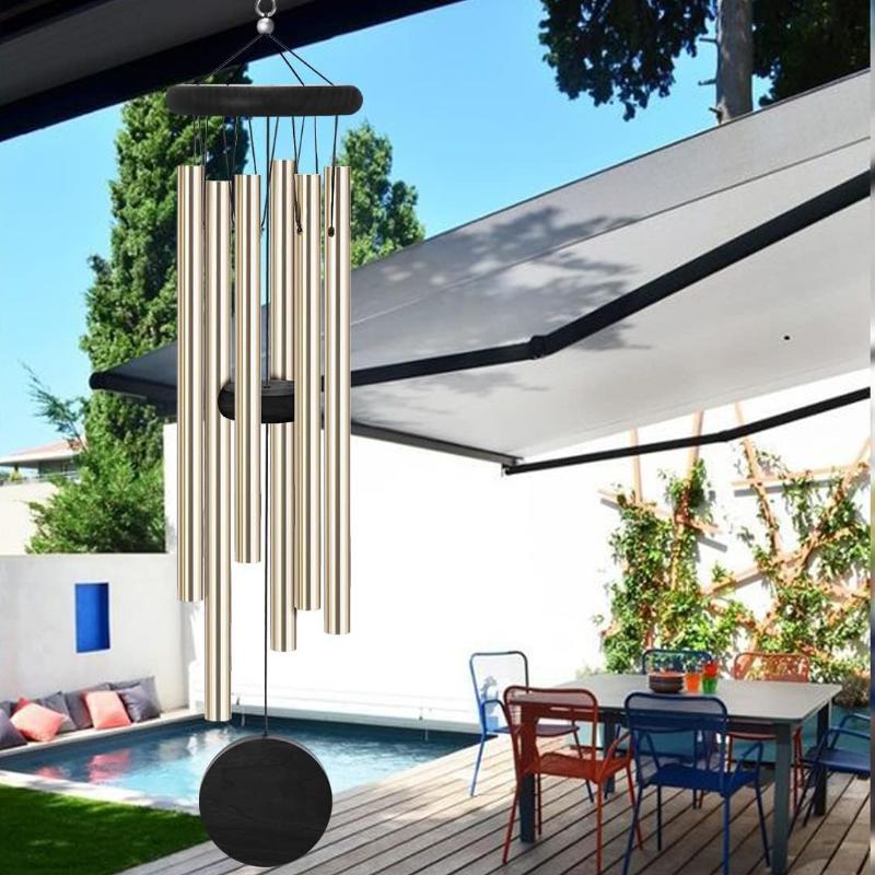 Wind Chime with Red Wood Octag - Wind Chime Tubular recension och pris