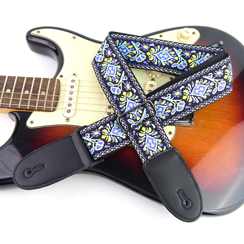 Adjustable Guitar Strap Embroi - Musical Instrument In English recension och pris